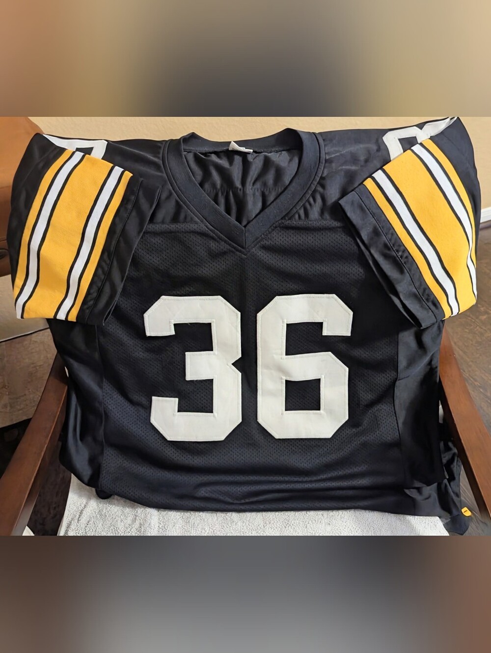Jerome Bettis Black & Gold Number #36 Stitched Football Jersey - Men